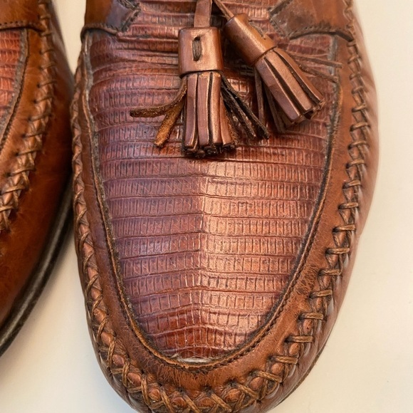 Johnston & Murphy brown leather tassel loafers main image 9